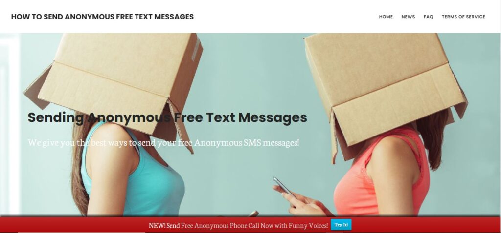 website to Send Anonymous Text Messages