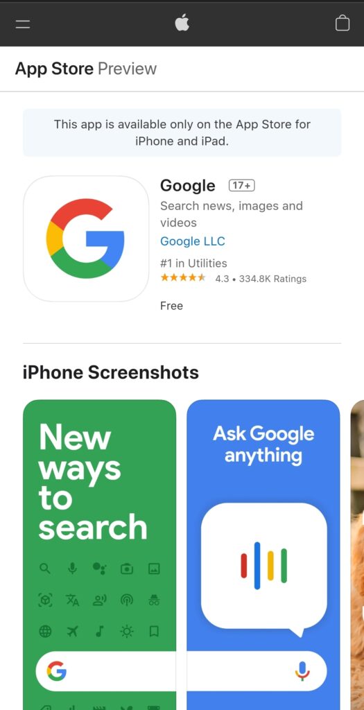 How to use Google reverse image search on iphone