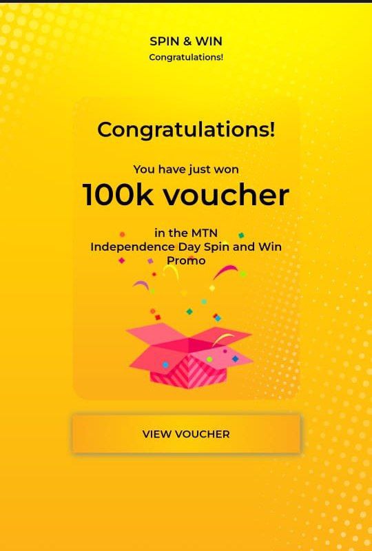 Mtn Spin & Win Free gift