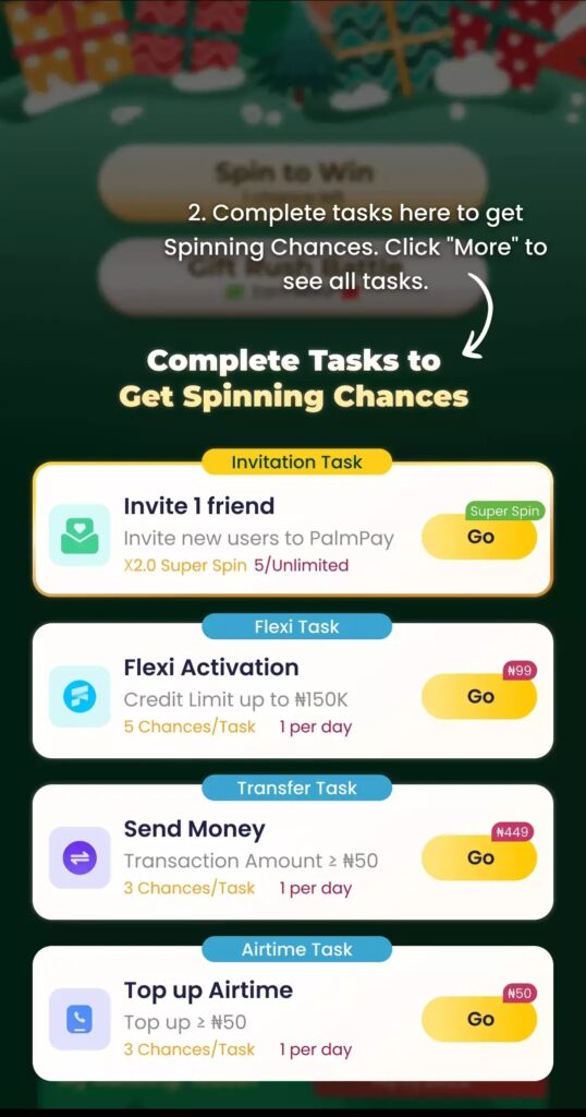 How to get more spin on Palmpay Spin And Win