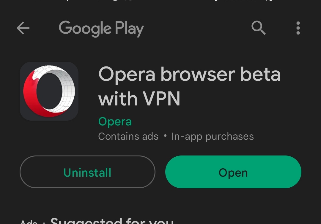 Opera Browser bet with VPN for Opera shake and win