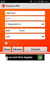 Hammer VPN Glo for free browsing