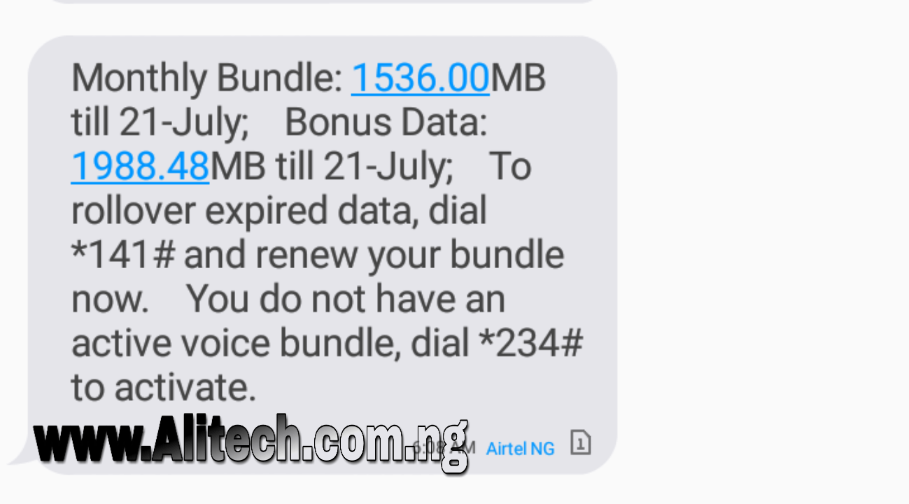 Airtel 150mb for N100 and 1GB for N500