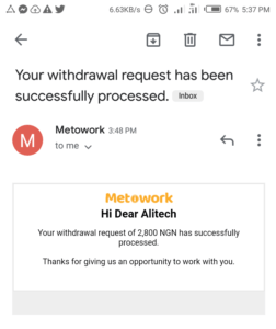 metowork approval