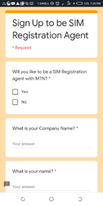 Mtn Sim Reg Agent