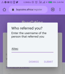 buycoins Africa referral code