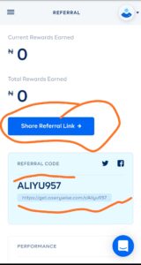 Cowrywise referral link and code