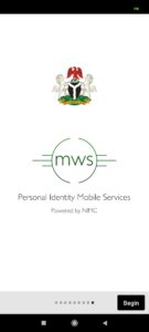 Nimc Mobile App log-in form