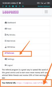 Lodpress refferal link