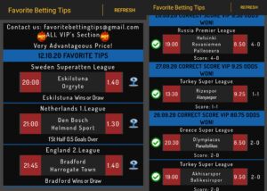 Favorite Betting  tips