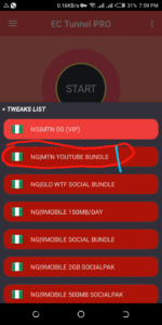 Ec tunnel VPN used to power mtn youtube unlimited bundle