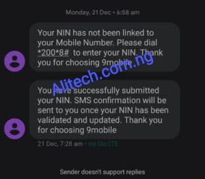 How To Check If NIN Is Successfully Linked To 9mobile sim