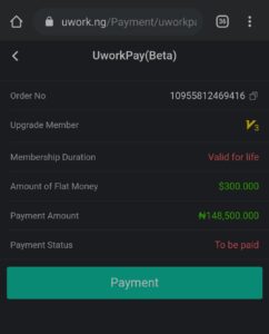 Uwork.ng VIP 3 premium package