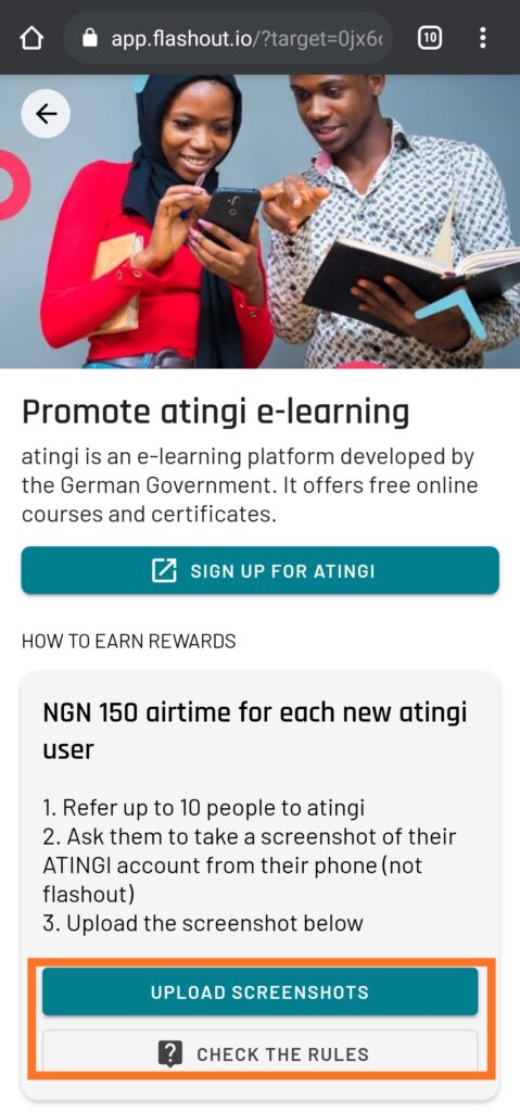 Atingi free 150 airtime