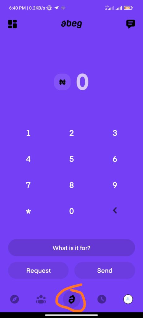 How to send money on abeg app