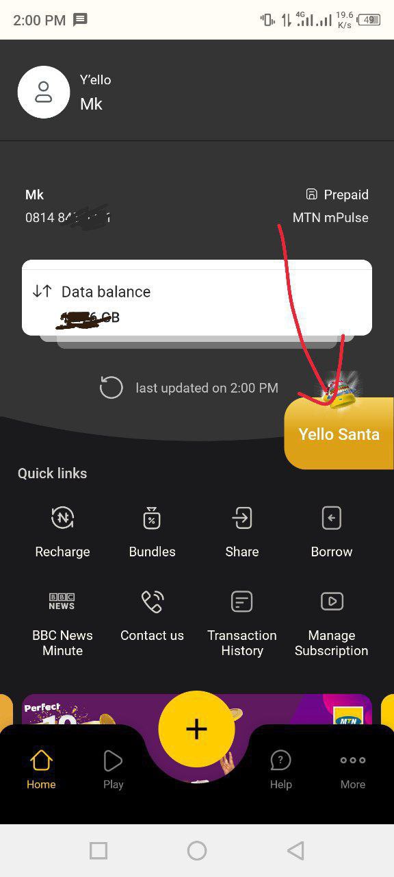 mtn yellow santa free data