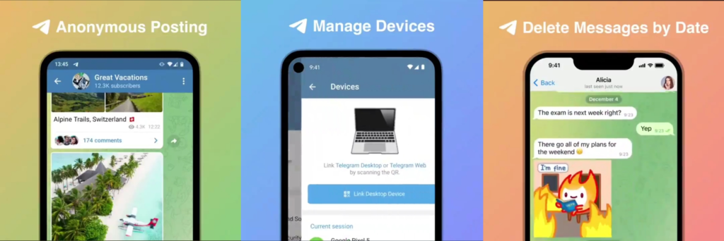 Telegram new features