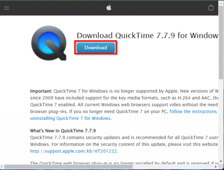 quicktime download for windows 11