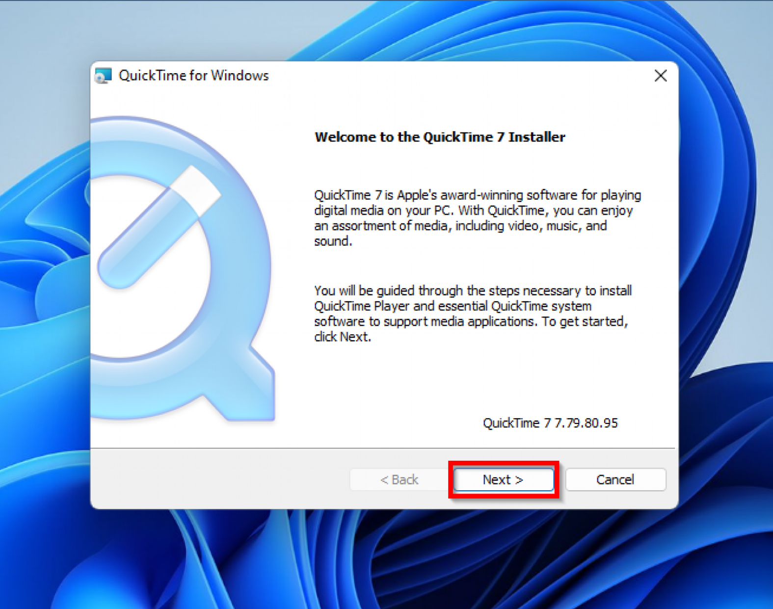 How to install QuickTime on Windows 11