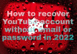 how to recover a YouTube account