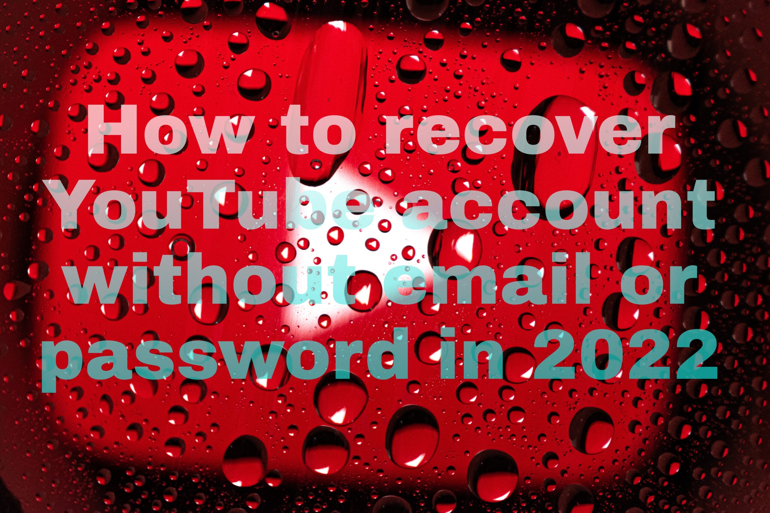 how to recover a YouTube account