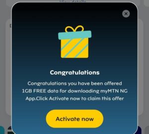 Mtn 1GB Free Data On MyMtn App