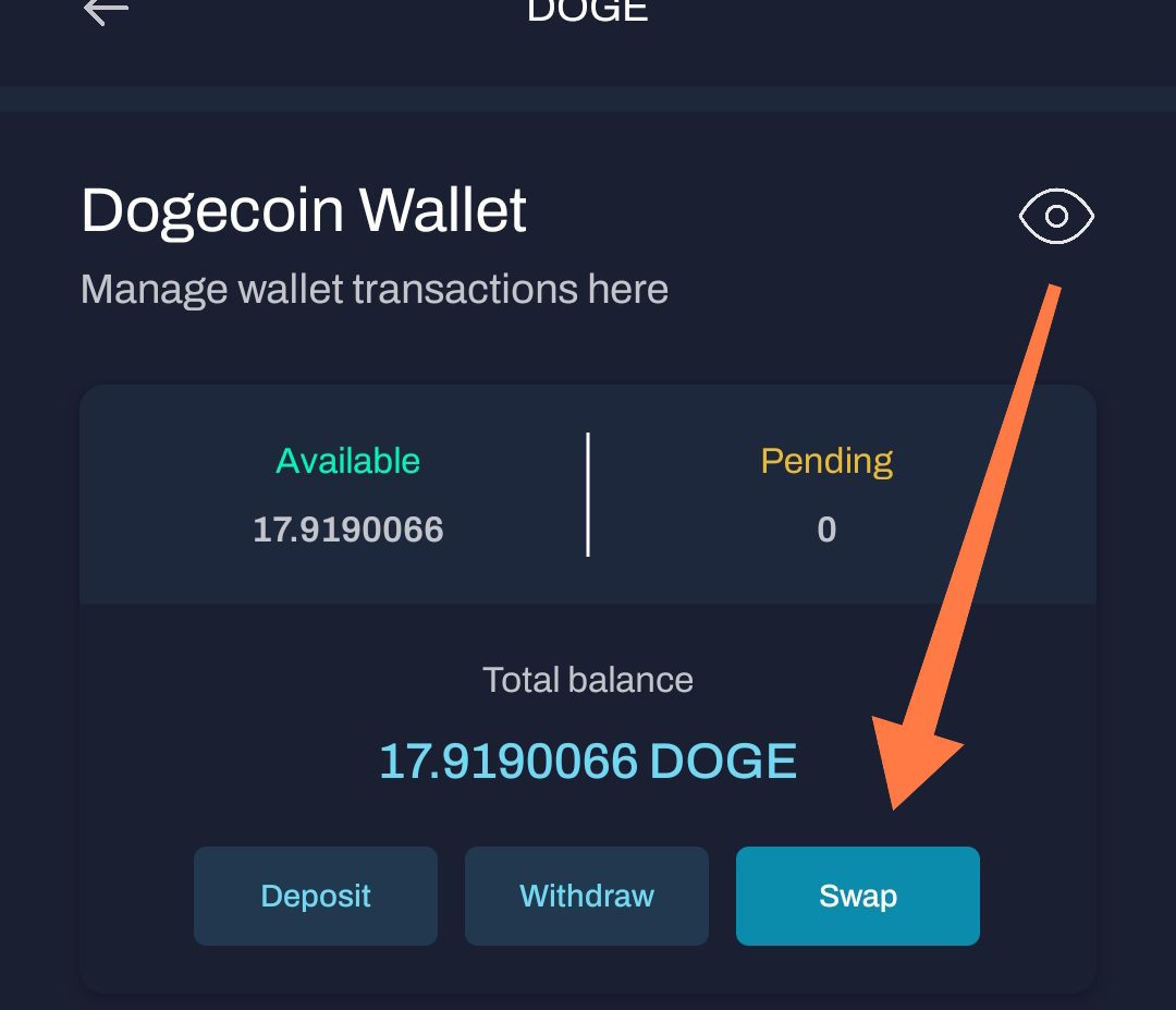 Obiex swap dogecoin withdrawal prove