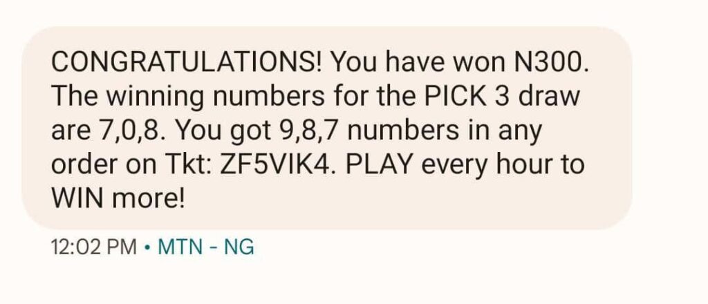 National Lottery Nigeria Promo code