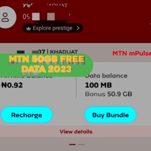My MTN App Free Data 2023: Get 50GB Free Data