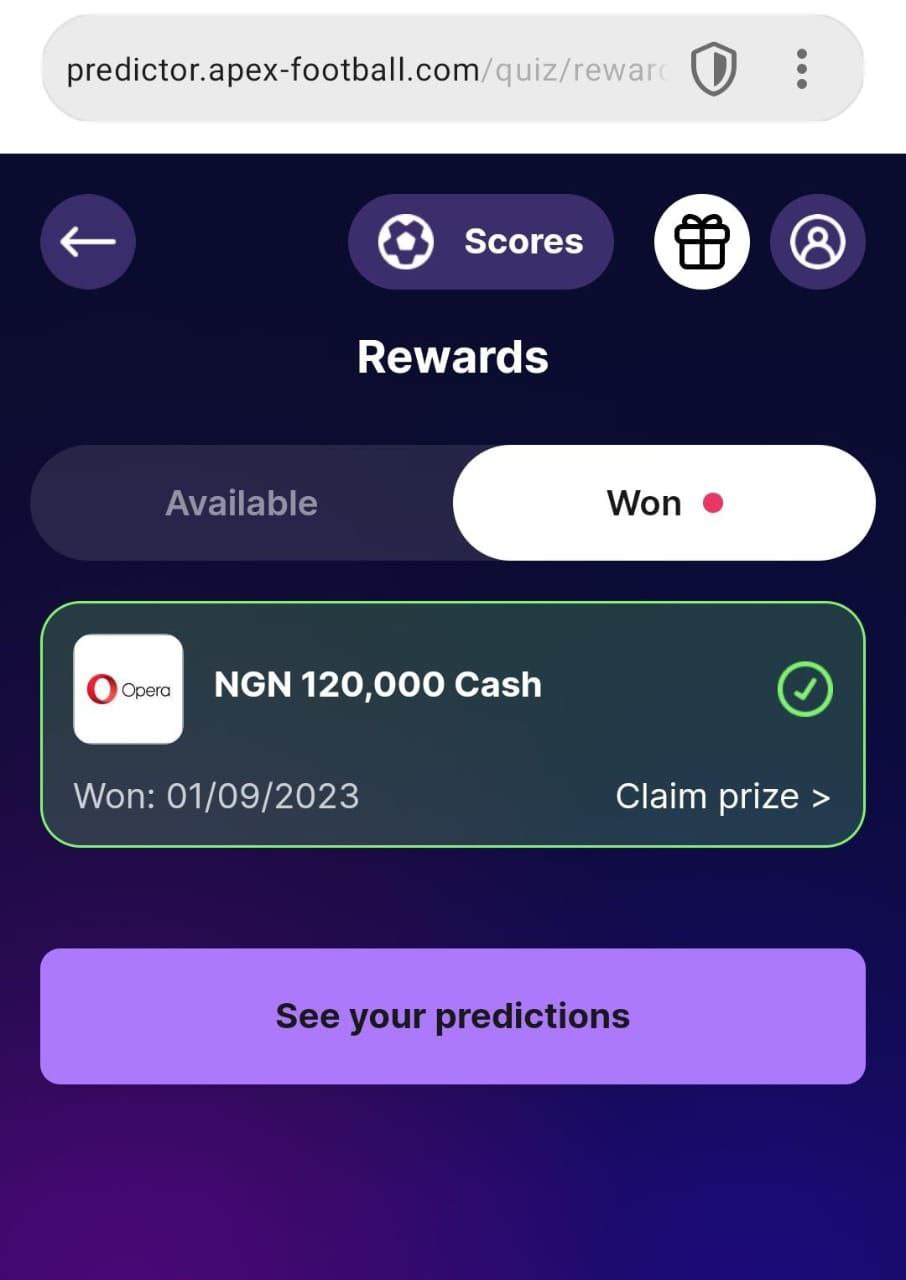 Opera Predict And Win