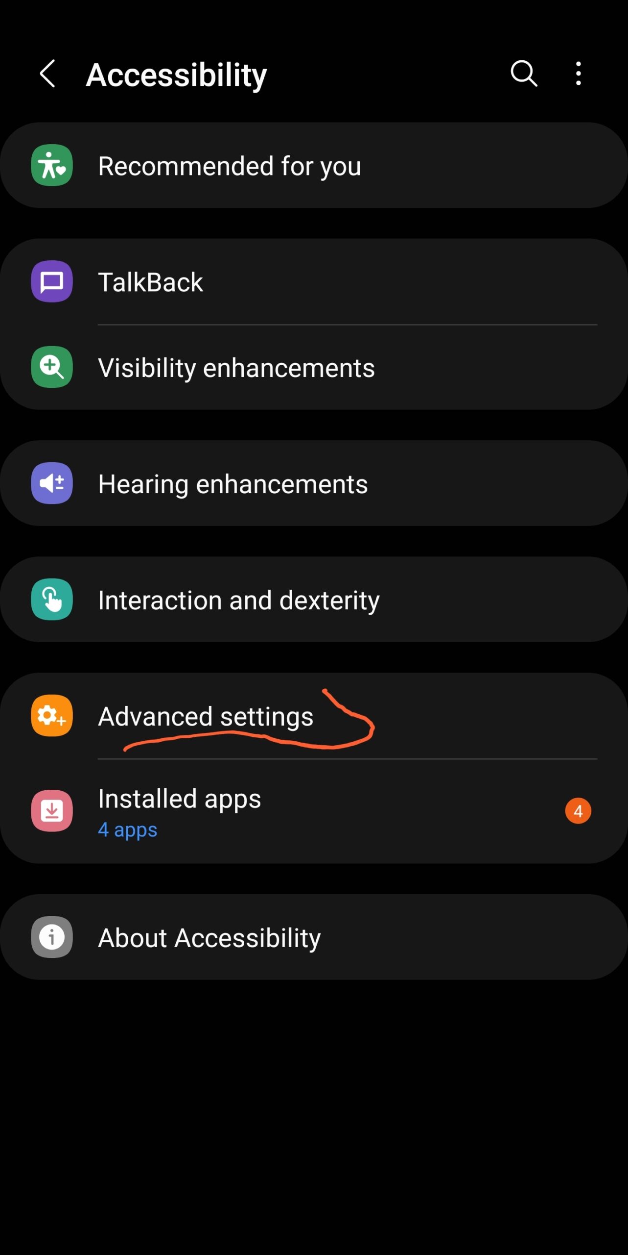 Samsung Flash Notification Settings