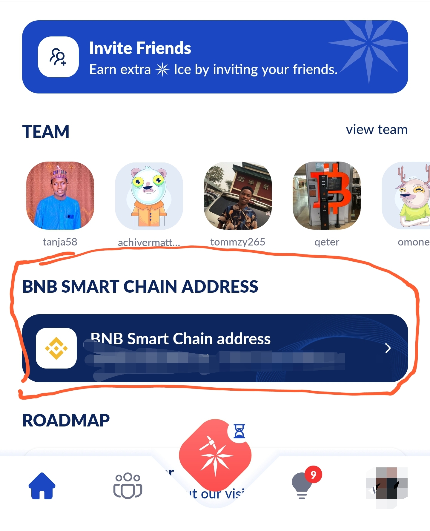 How To Add BNB Smart Chain Wallet Address To Ice Network App