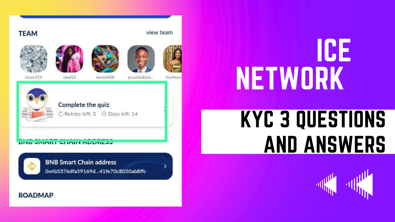Ice Network KYC 3 Questions And Answers