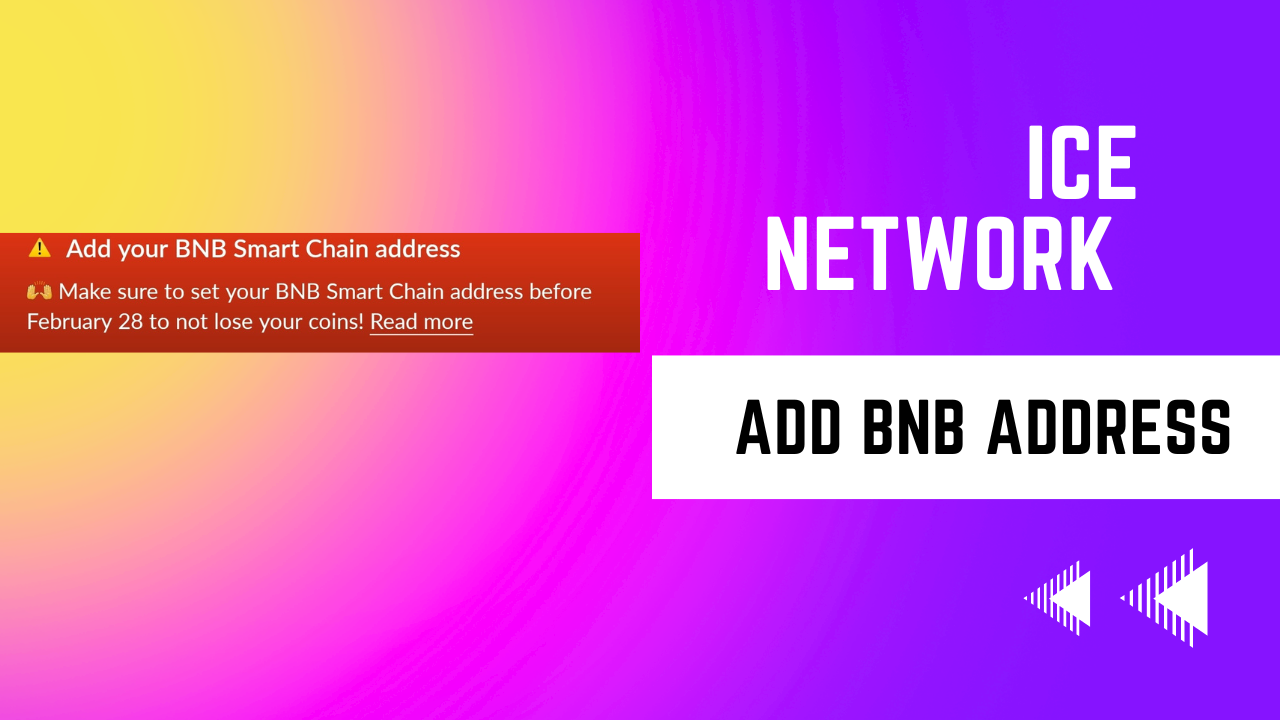 How To Add BNB Smart Chain Address On ICE Network