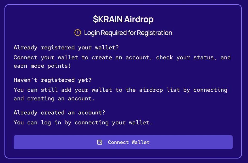 Krain Airdrop Latest Update