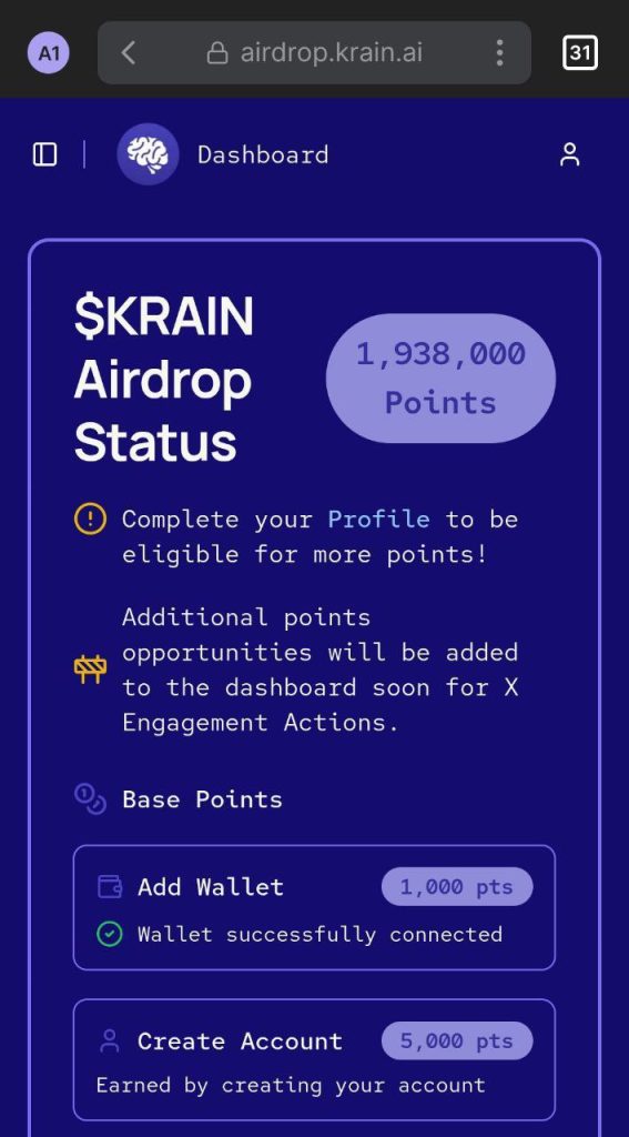 How To Join Krain Airdrop 