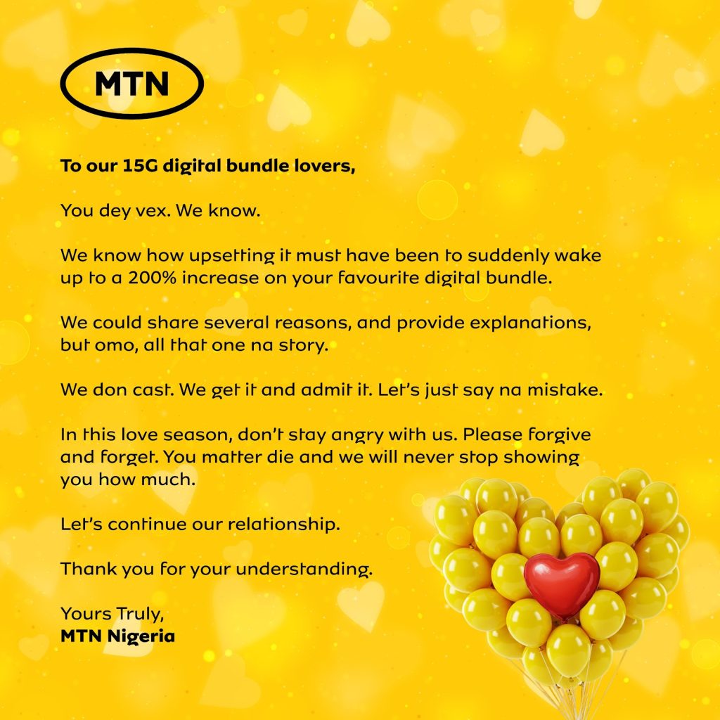 Mtn Announcement After Data Plan Hike