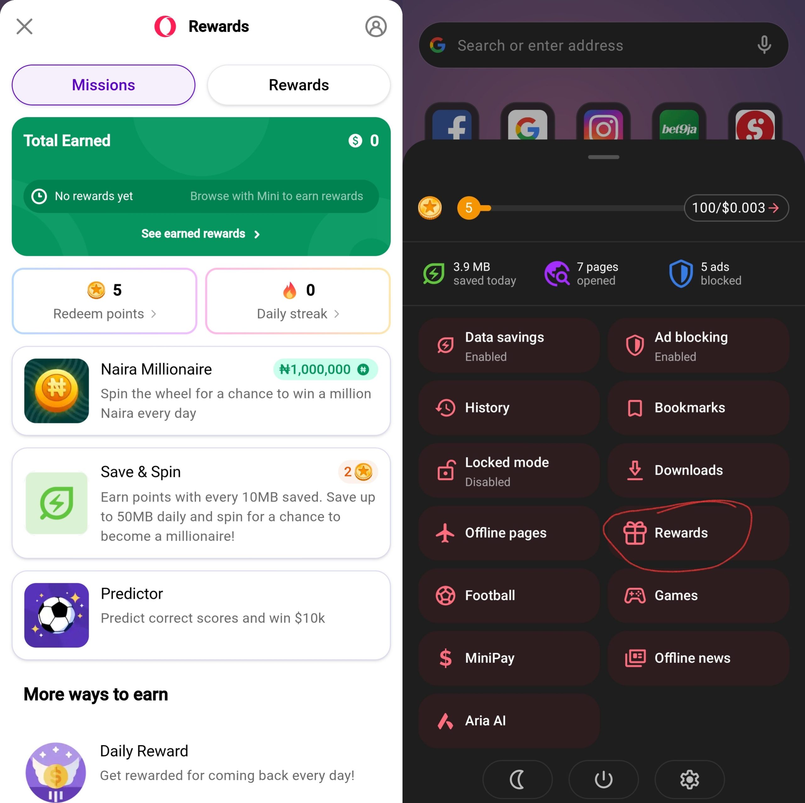How To Participate On The Opera Naira Millionaire Campaign 