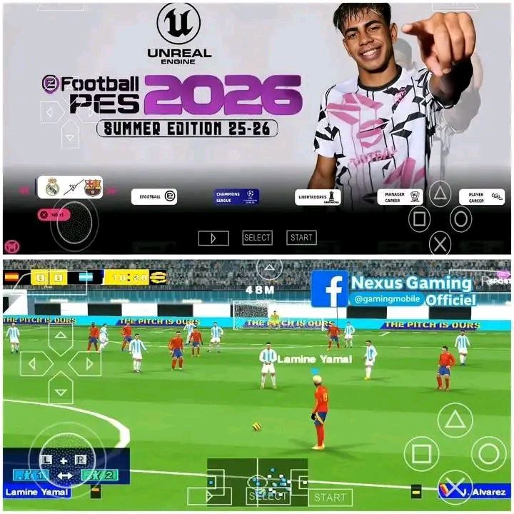 eFootball Pes 2026 PPSSPP Full Update Download Android Offline With PS5 Camera 