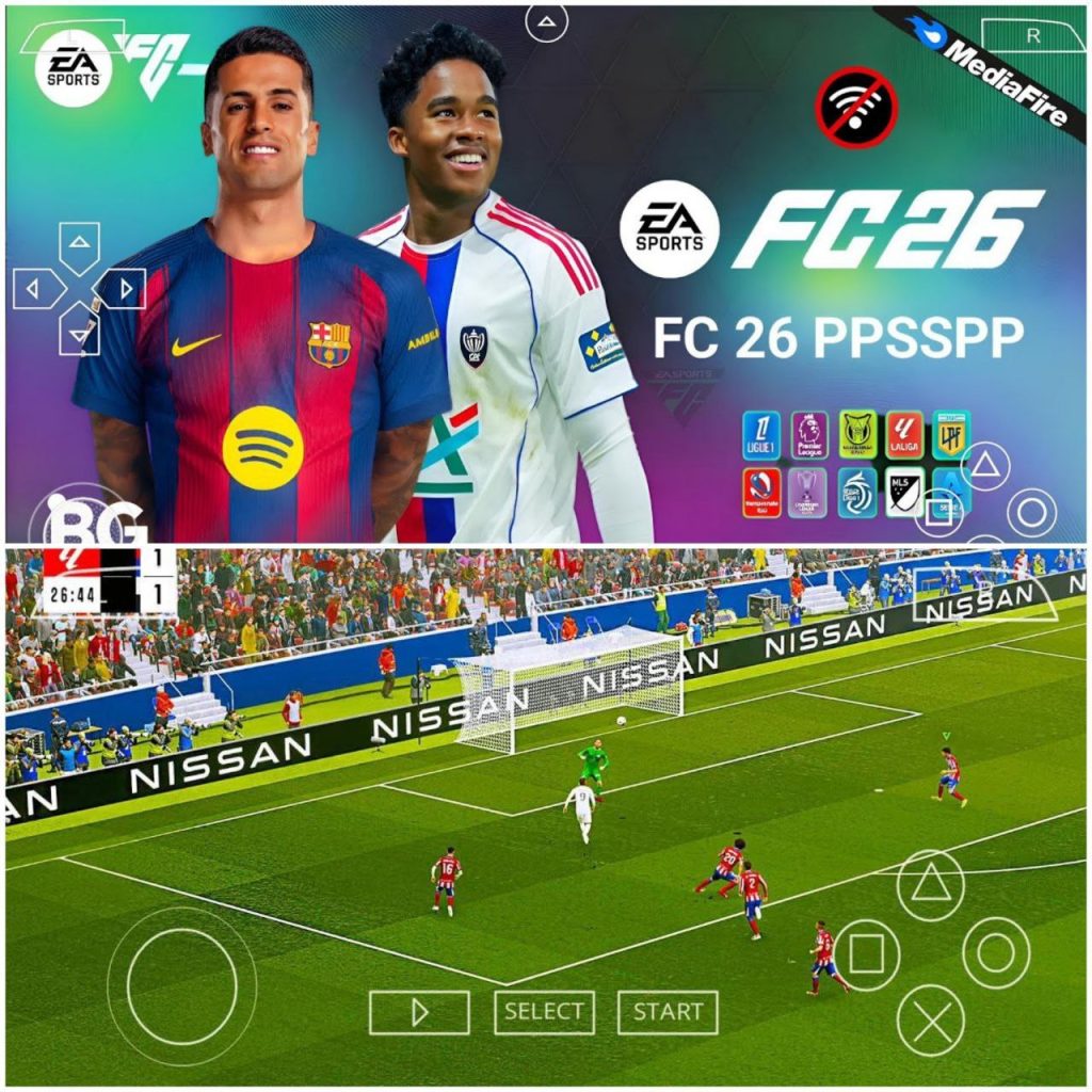 FIFA 2026 PPSSPP Mod FC 26 ISO Save Data Textures Final Update
