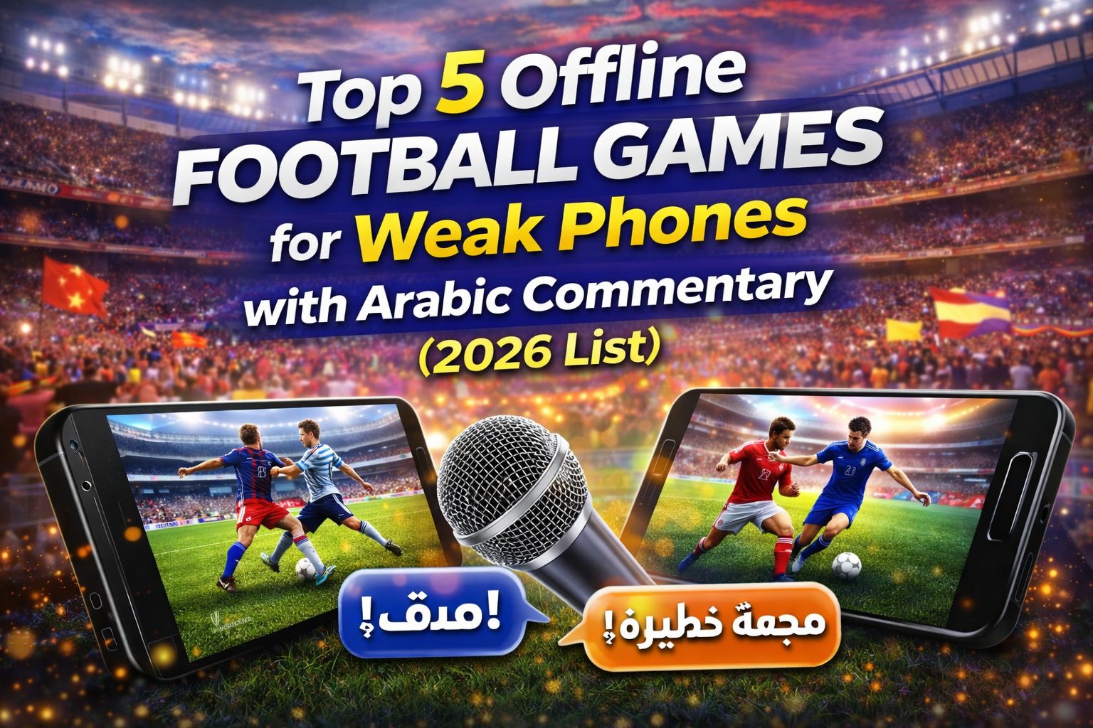 Top 5 Offline Football Games for Weak Phones with Arabic Commentary (2026 List)